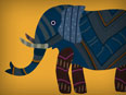Yellow gond elephant